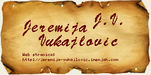 Jeremija Vukajlović vizit kartica